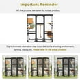 thumbnail image 4 of Outdoor Cat House Pine DIY Enclosure, Double Entry Catio with Platforms & 2 Condos, 62.8"L Balcony Playpen for 1-3 Cats, Black and Brown, 4 of 11