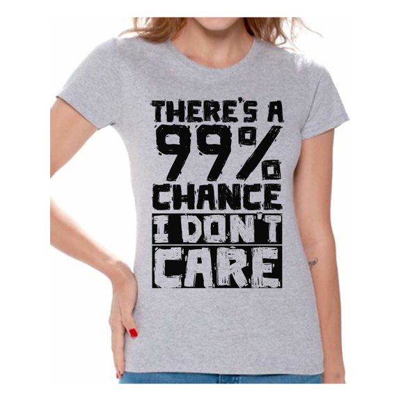 I Don't Care T-Shirt for Girlfriend Women Graphic Tees Sarcasm Shirt for Women Funny Sleep Shirts for Her Mom Wife Novelty Tshirts Minimalist Gifts