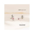 thumbnail image 5 of 925 Sterling Silver Pink CZ Stud Baby Earrings Screw Back Toddlers to Kids 2mm, 5 of 6