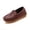 Brown, variant on Boys Girls Loafers Dress Flats Slip-On Flat Shoes School Walking Flat Shoes,Sizes 7 Toddler