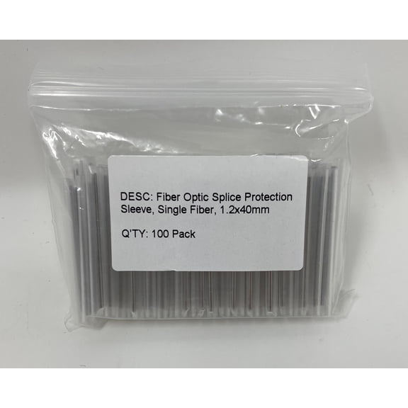 Ultra Spec Cables - Fiber Optic Splice Protection Sleeve, Single Fiber, 40mm (100 Pack)