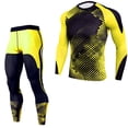 thumbnail image 2 of Minnieouse Ropa interior térmica masculina, traje de compresión, Calzoncillos largos, invierno, ajustados, función deportiva al aire libre, conjuntos de ropa Amarillo SG, 2 of 6
