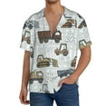 thumbnail image 3 of Disketp Men's Hawaiian Tractor and Dumper Print Shirts Button Down Holiday Beach Shirts-4X-Large, 3 of 7