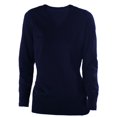 thumbnail image 1 of Kariban - Jersey de manga larga con cuello en V para mujer (Azul marino), 1 of 1