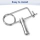 thumbnail image 5 of Uxcell 4-Pack Pin de Seguridad de Pasador en Forma de Broche, Pines de Acero Inoxidable M3x42mm, Sujetadores de Broche de Bloqueo Rápido, Clips Retenedores Pesados, 5 of 7
