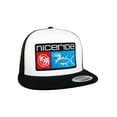 thumbnail image 4 of "Buck-Eye Combo" Unisex Snapback Black/White/Black Trucker Hat, 4 of 5