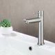 thumbnail image 4 of Grifo Lavabo Acero Inoxidable Grifo Lavabo Lavabo Balcón Baño Grifo (boquilla Recta Fría Única Cepillada (núcleo Cobre)) [más 1 5 Embalaje Cartón Independiente], 4 of 9