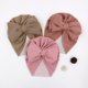 thumbnail image 1 of Spring Baby Hats for Girls Big Bow Turban Hat Newborn Photography Props Infant Baby Beanie Cap Solid Color Baby Girl HatKhaki He Qiyong unisex, 1 of 1