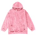 thumbnail image 4 of Denim Hoodie, Yigetop Ladies' Long Sleeve Pullover Sweatshirts Versatile Loose Hooded Pullover Denim Sweatshirt Jean Hoodie Women, Pink M, 4 of 4