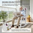 thumbnail image 3 of FUNDAZE Outdoor Chair Cushion, 47"L x 19.9"W 1 Piece Cushion W/ Ties for Indoor Outdoor Rocker Chairs, Flower, 3 of 7