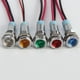 thumbnail image 2 of 2x 6mm 12V Fuente de Alimentación de Señal LED Lámpara de lámpara de Trabajo Precableada Rojo Y Zulema Luz indicadora de metal LED, 2 of 8
