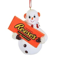 Kurt S. Adler Hershey Snowman - One Ornament 3.5 Inch, Polyresin - Christmas Candy Chocolate Hy0474 Reese's