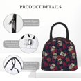 thumbnail image 4 of Disketp Roses Skulls Bolsa Térmica para Almuerzo, Lonchera con Abertura Amplia y Gran Capacidad, Organizador Reutilizable para Mujeres, Hombres y Adultos, 4 of 6
