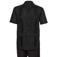 thumbnail image 1 of Gentlemens Collection Embroidered Guayabera Shirts for Men - guayaberas para Hombres Black 3X, 1 of 4