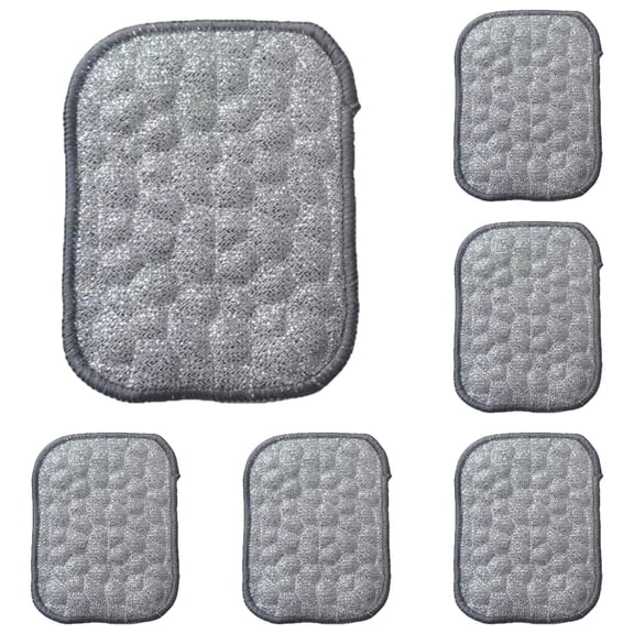 Glass Top Stove Cleaner Pads, Multipurpose Wire Dishwashing Rags for Wet and Dry, Reusable Metal Scrubbing Pads Sponge Cloths, Non-Scratch Wire Dishcloth for Cleaning Kitchen Dishes, Sinks (6 Pcs)