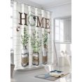 thumbnail image 3 of Farmhouse Shower Curtain Set ，Waterproof Fabric Shower Curtains Home Sweet Home Green Eucalyptus Wood Grain Shower Curtains for Bathroom,Bathroom Decor 72"x84", 3 of 6