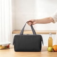 thumbnail image 4 of Lunch Bag Men, 10L Large Capacity Lunch Bags for Men Women- Reusable Insulated Leakproof Lunch Box Tote Bag, Cool Bags for Adults,Thermal Cooler Bag for Work Picnic Travel, Black, 4 of 8