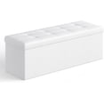 thumbnail image 1 of SONGMICS Puff Almacenaje, Banco de Almacenamiento, 38 x 110 x 38 cm, Soporta hasta 300 kg, para Sala de Estar, Dormitorio, Entrada, Blanco, 1 of 5