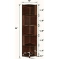 thumbnail image 3 of Maydear 5-Tier Corner Bookshelf Bamboo Corner Bookcase, Mid Century Modern Corner Bookshelf Free Standing Corner Shelf Corner Standing Shelf for Living Room, Bedroom, Home Office, Kitchen (5-Tier), 3 of 8