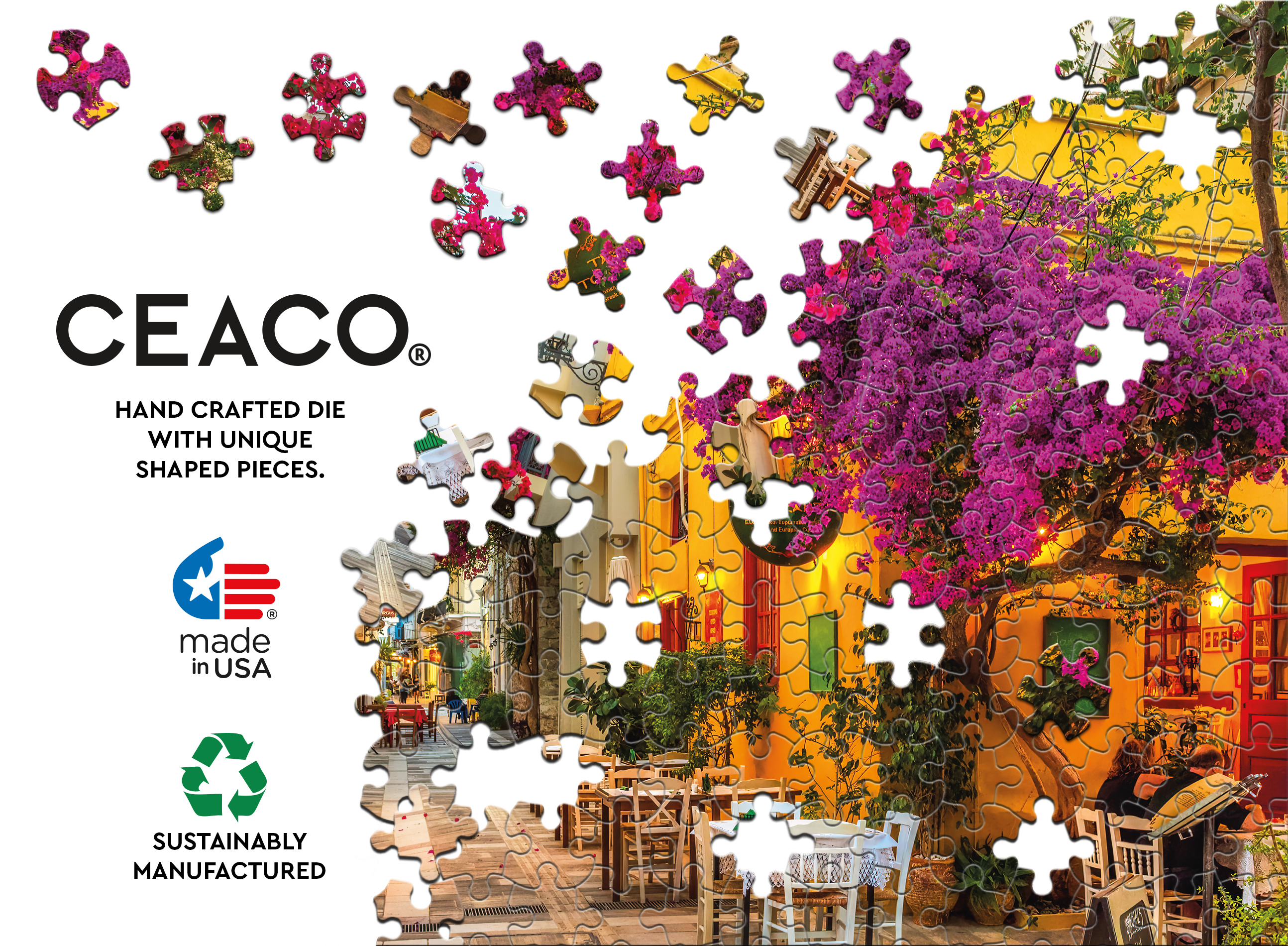 Ceaco 550-Piece Around the World Nafplio Greece Interlocking Jigsaw Puzzle