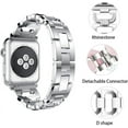 thumbnail image 6 of KOMI Compatible with Apple Watch 45mm 41mm Band -Metal Stainless Steel with Crystal Diamond Watch Band Replacement Strap for iWatch Series 8/7/6/SE/5/4/3/2/1, 6 of 7