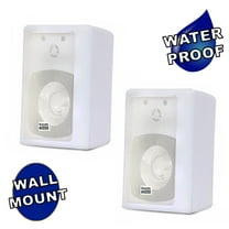 Acoustic Audio 151W Indoor Outdoor 2 Way Speakers 600 Watt White Pair