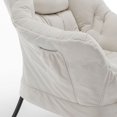 thumbnail image 6 of Accent Recliner Chair With Ottoman In Cozy Upholstered Material Great For Relaxation In Living Rooms Bedrooms Offices，Beige, 6 of 10