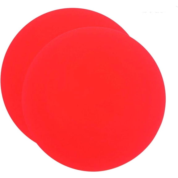 Topboutique Silicone Microwave Mats 2 Pcs 12'' Oven Mat Non-Stick Pot Pad Heat Resistant Microwave Trivet Mat for Kitchen Microwave Oven,Round,Red