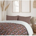 thumbnail image 6 of Ambesonne Meadow Duvet Cover Sets, Flourish Season Rural Blooms, 2-Queen, Pale Pink Red Green, 6 of 7