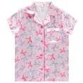 thumbnail image 4 of Girls Satin Pajama Set 4 Pack, Short Sleeve Button-Down Sleepwear for Kids, Soft and Breathable Nightwear, 4 of 5