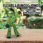 Zing StikBot Single Pack - Includes 1 StikBot - Collectible Action Figures and Accessories, Stop Motion Animation, Ages 4 and Up (Metal Olive)