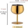 thumbnail image 2 of Verres à Vin Blancs Ensemble de 2 - Verres à Gobelet en Acier Inoxydable, 2 of 5