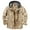 Khaki, variant on Mr.Stream Men's Sherpa Lined Fleece Coats Work Plaid Flannel Snap Hooded Jackets 3252 Green L