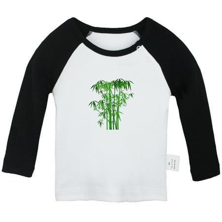 

Nature Pattern Bamboo T shirt For Baby Newborn Babies T-shirts Infant Tops 0-24M Kids Graphic Tees Clothing (Long Black Raglan T-shirt 0-6 Months)