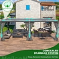 thumbnail image 2 of MELLCOM Aluminum Louvered Pergola - 10x20 with Adjustable Roof, Waterproof Curtains and Nets, Gray, 2 of 7