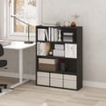 thumbnail image 2 of Furinno PASIR 4-Tier Open Bookshelf Easy Assembly 9.3x31.3x41.8 Espresso, 2 of 5