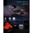 thumbnail image 6 of Portable Camping Fan, Small Tent Fan with  Hook, 40 Working Hours Rechargeable USB  Fan with LED Lights for Desk, Bedroom, Travel &  Kit, 6 of 6