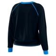 thumbnail image 3 of Women's WEAR by Erin Andrews Black/Blue Carolina Panthers Tie-Front Long Sleeve Top, 3 of 4