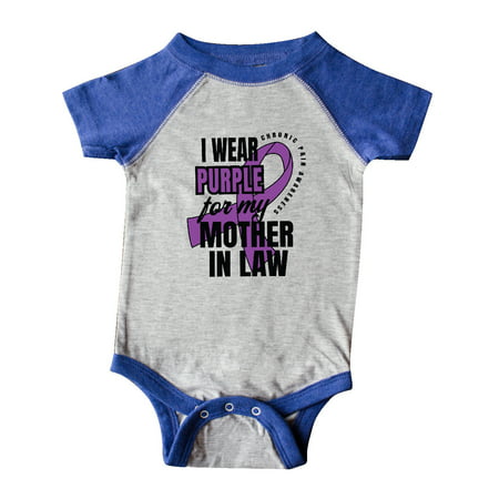 

Inktastic Chronic Pain I Wear Purple For My Mother in Law Gift Baby Boy or Baby Girl Bodysuit