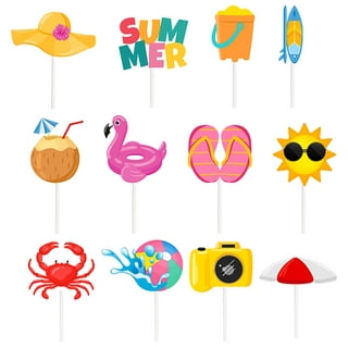 3Pcs Mini Small Plastic Fishing Rod Cupcake Toppers Birthday Party favors  Snack Cake Decorations Cocktail Picks