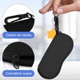 thumbnail image 4 of 2pzs Estuche para Lentes de Sol,Funda para Lentes con Hebilla Y Cremallera Lisa,Funda para Gafas,Material de Neopreno Ultraligero,Portátil Y Resistente a Caídas (Negro Negro), 4 of 7