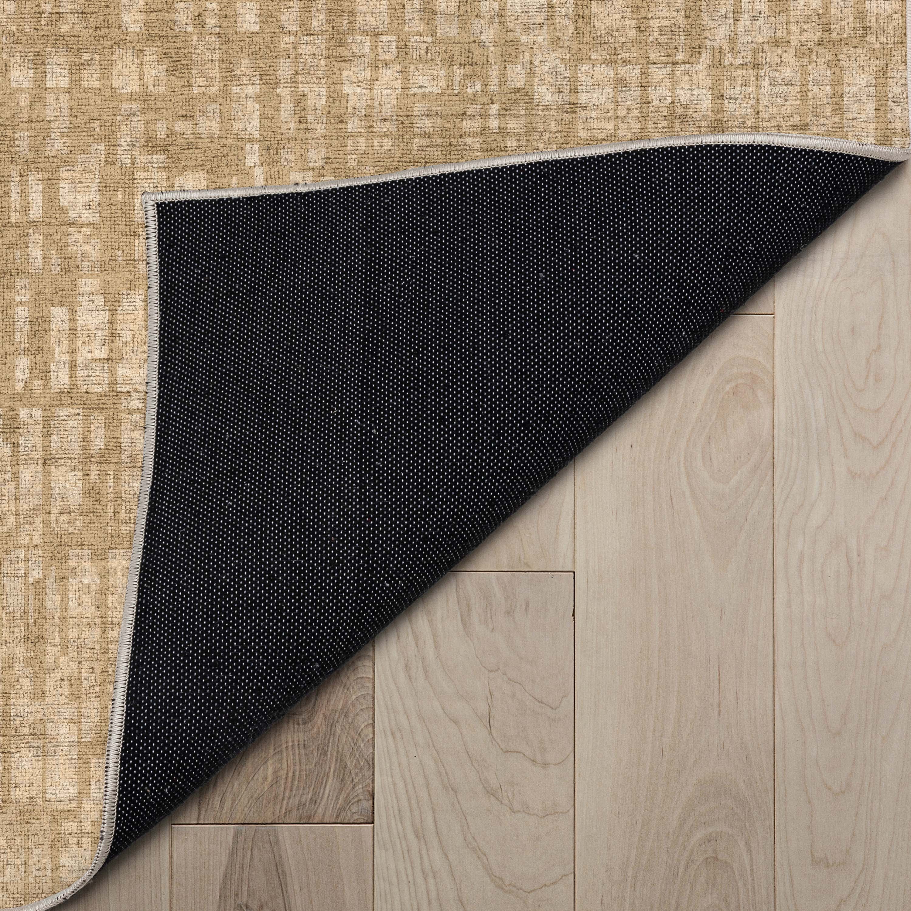 Well Woven Abstract Nightscape Modern Geometric Flat-Weave Beige 5'3" x 7'3" Area Rug