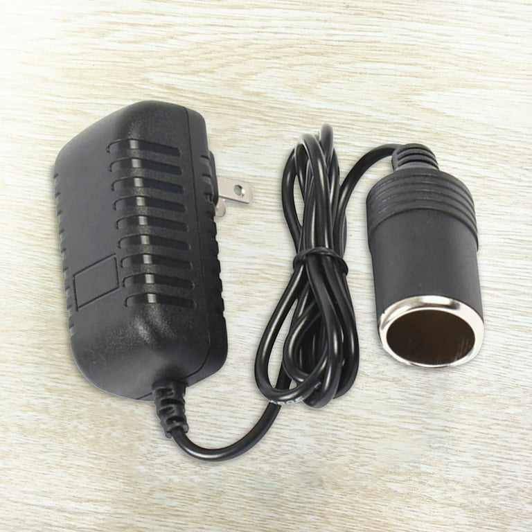 SPRING PARK Portable Home 220V to 12V Car Cigarette Lighter Socket Adapter  Converter Cable