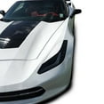 thumbnail image 4 of Xotic Tech JDM Style Headlight Eyebrow Eyelid Cover Trim Decal Overlays Sticker for Chevy Corvette 2014-2019, Glossy White, 4 of 8