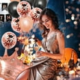thumbnail image 4 of Black Rose Gold 70th Birthday Decoration for Lady, 70th Happy Birthday Banner, Number 70 Balloon, Rose Gold Confetti Balloons, 70th Rose Gold Black Printed Balloons for Women 70th Birthday Party, 4 of 7