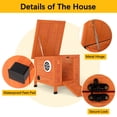 thumbnail image 4 of Coziwow Rabbit Hutch Cat House for Small Animal Wooden 20”x 16”x 17”, Khaki, 4 of 7