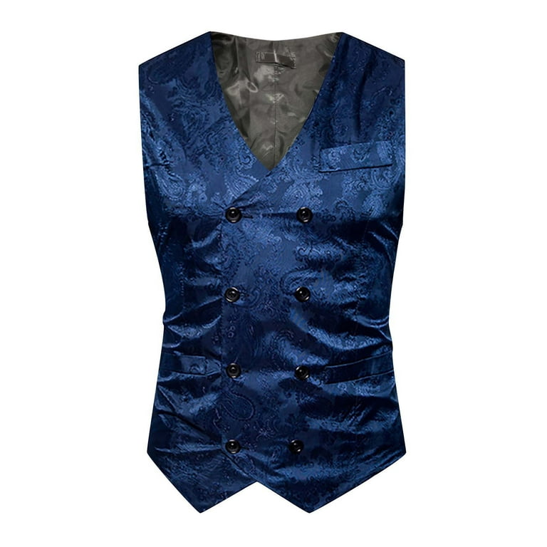 Blue shop paisley waistcoat