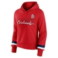 thumbnail image 2 of Women's Fanatics  Red St. Louis Cardinals Over Under Pullover Hoodie, 2 of 3