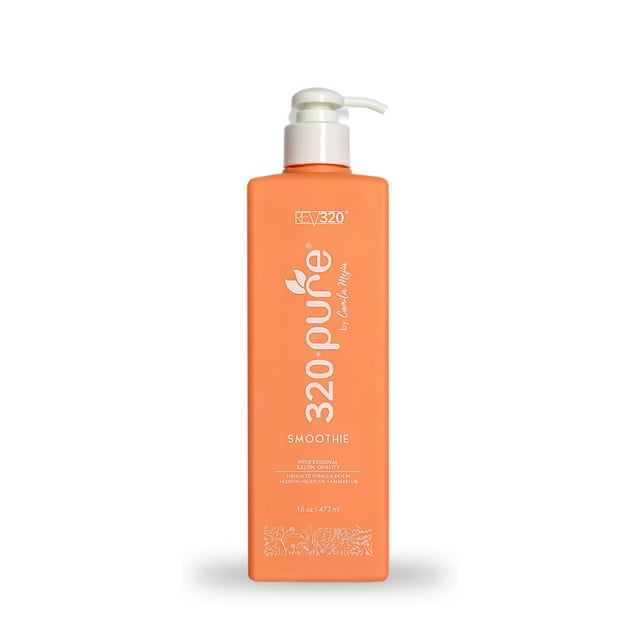 320Pure Smoothie Leave In Conditioner 16oz Pump Bottle, Sulfate Free, Color Safe & Lightweight Formula, Deep Repair Moisturizing Detangler for Frizzy,
