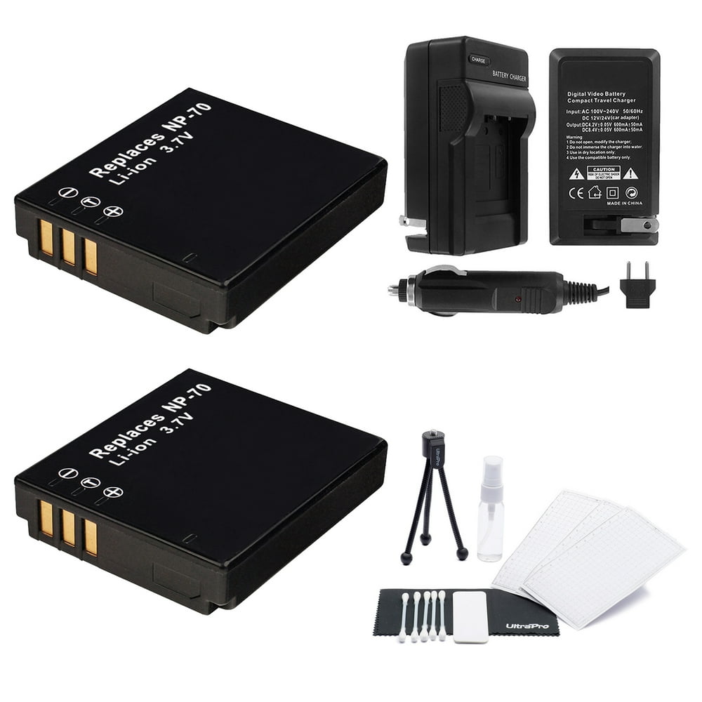 2Pack NP70 HighCapacity Replacement Batteries with Rapid Travel